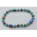 Hematite Rainbow Tube Beaded bracelet